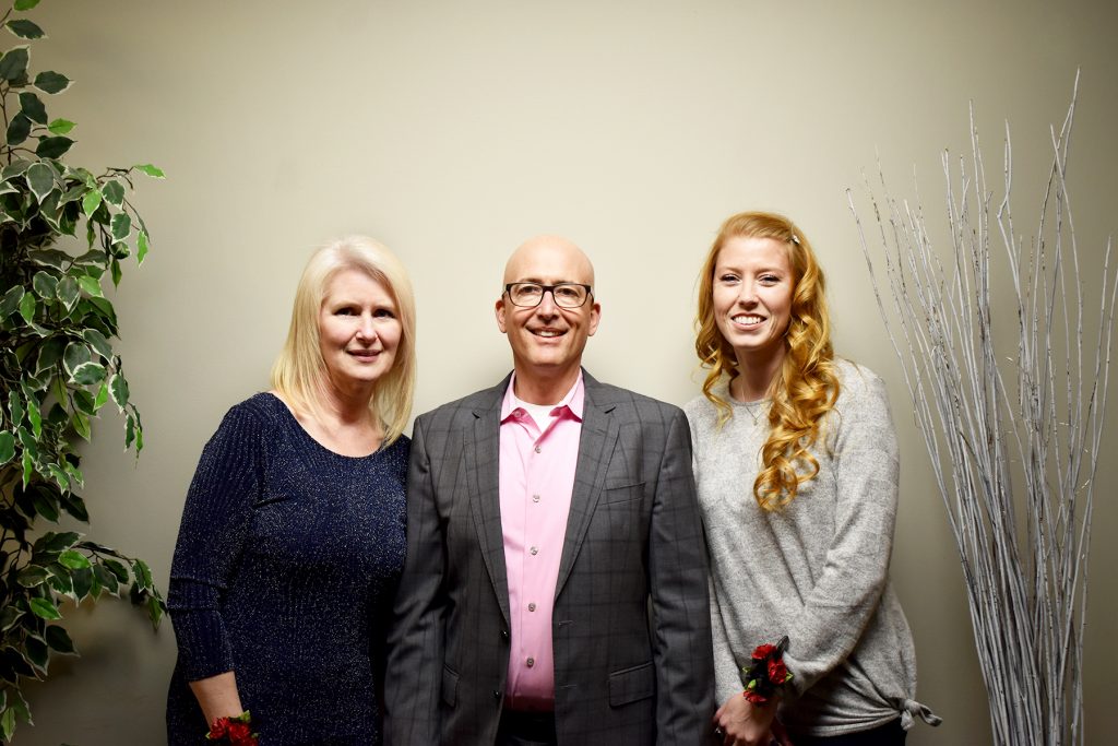 (Left to right) ERMC Administrative Assistant Kathryn Huston-Smith, President & CEO Tim Johnson and Registered Nurse Lisa Shepler. 