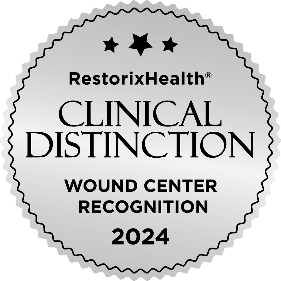 RestorixHealth badge for Wound Center Recognition 2024