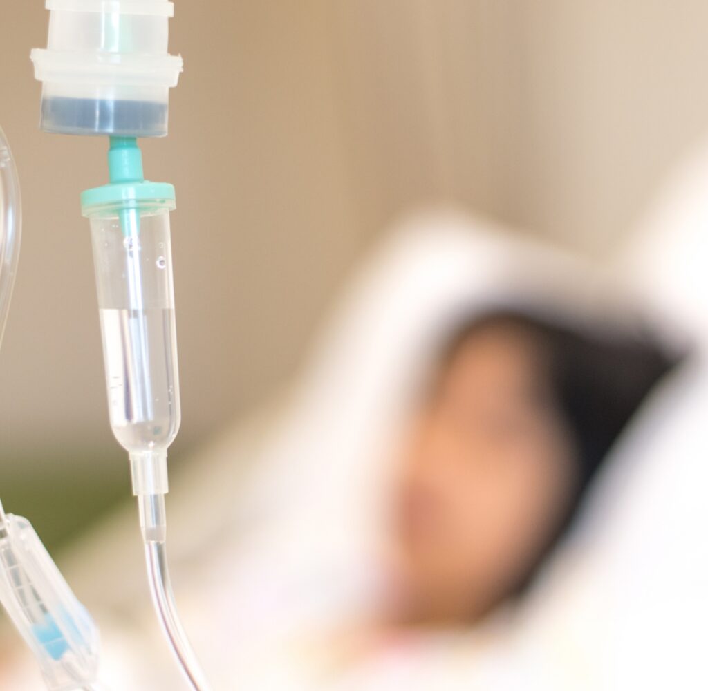 A patient receives care at  the Oncology and hematology clinic at Eaton Rapids Medical Center