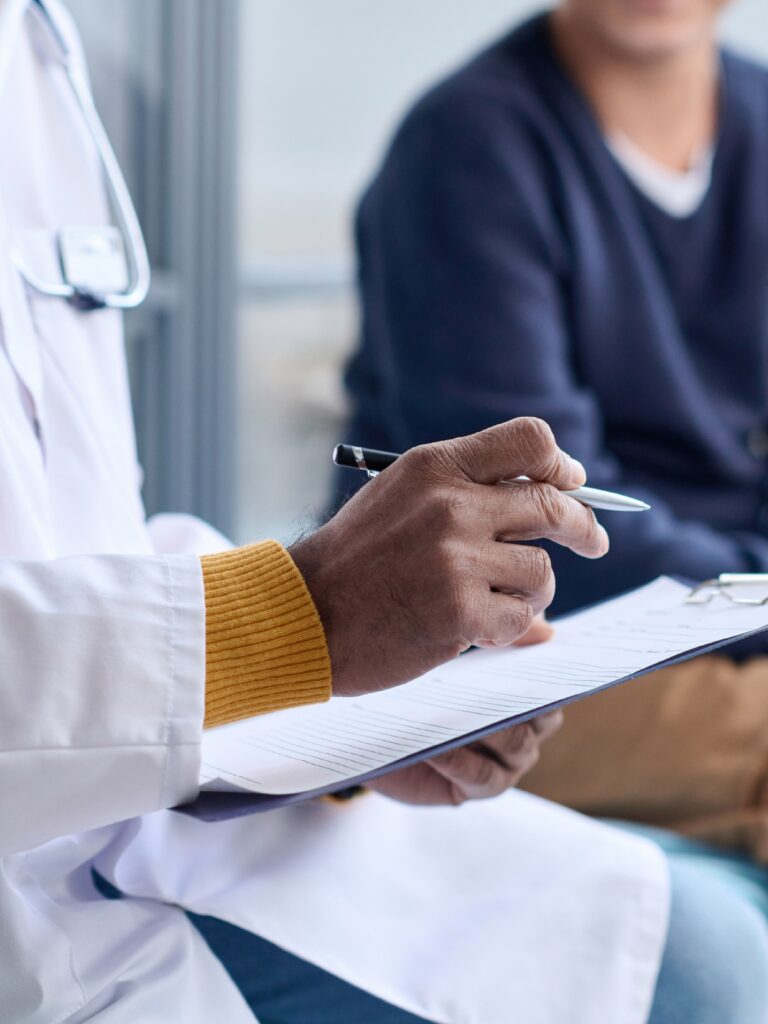 pain2 Provider discussing pain management plan with patient in Eaton Rapids