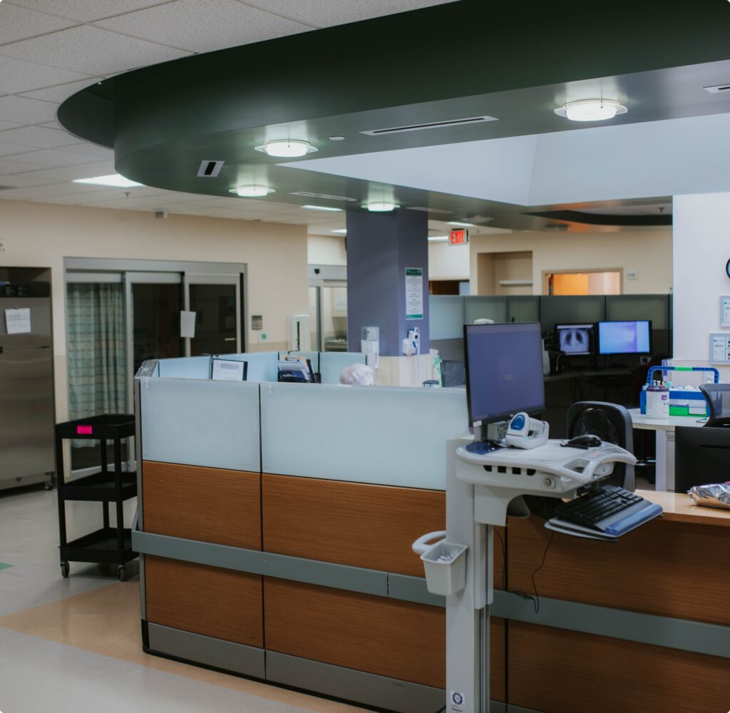 Emergency Department desk at Eaton Rapids Medical Center